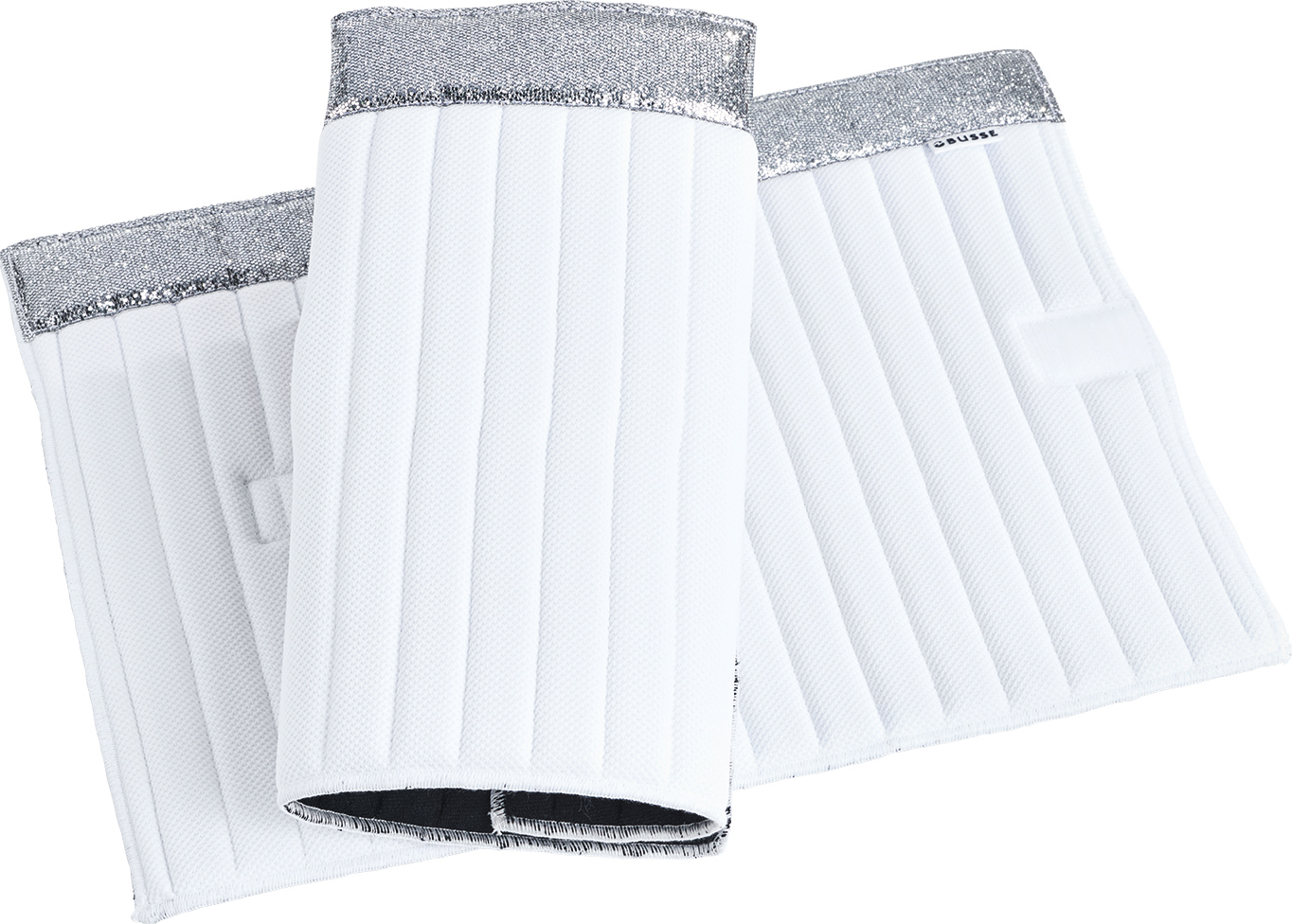 BUSSE Podložky pod bandáže Klett Glitter BUSSE, pár, bílé Velikost: 45x45