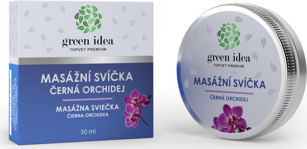 Green idea Masážní svíčka - Černá orchidej GREEN IDEA, 30 ml