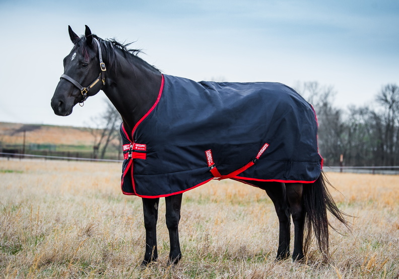 Deka výběhová Rambo Original, 200 g, navy/red Délka zad: 115 cm