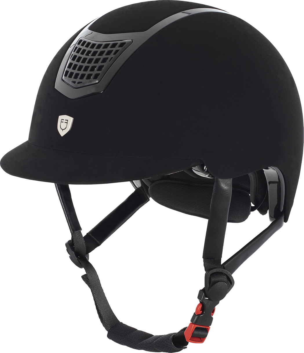 EQUESTRO Helma Eclipse Plain Velvet EQUESTRO, černá Obvod hlavy: 59-61 cm