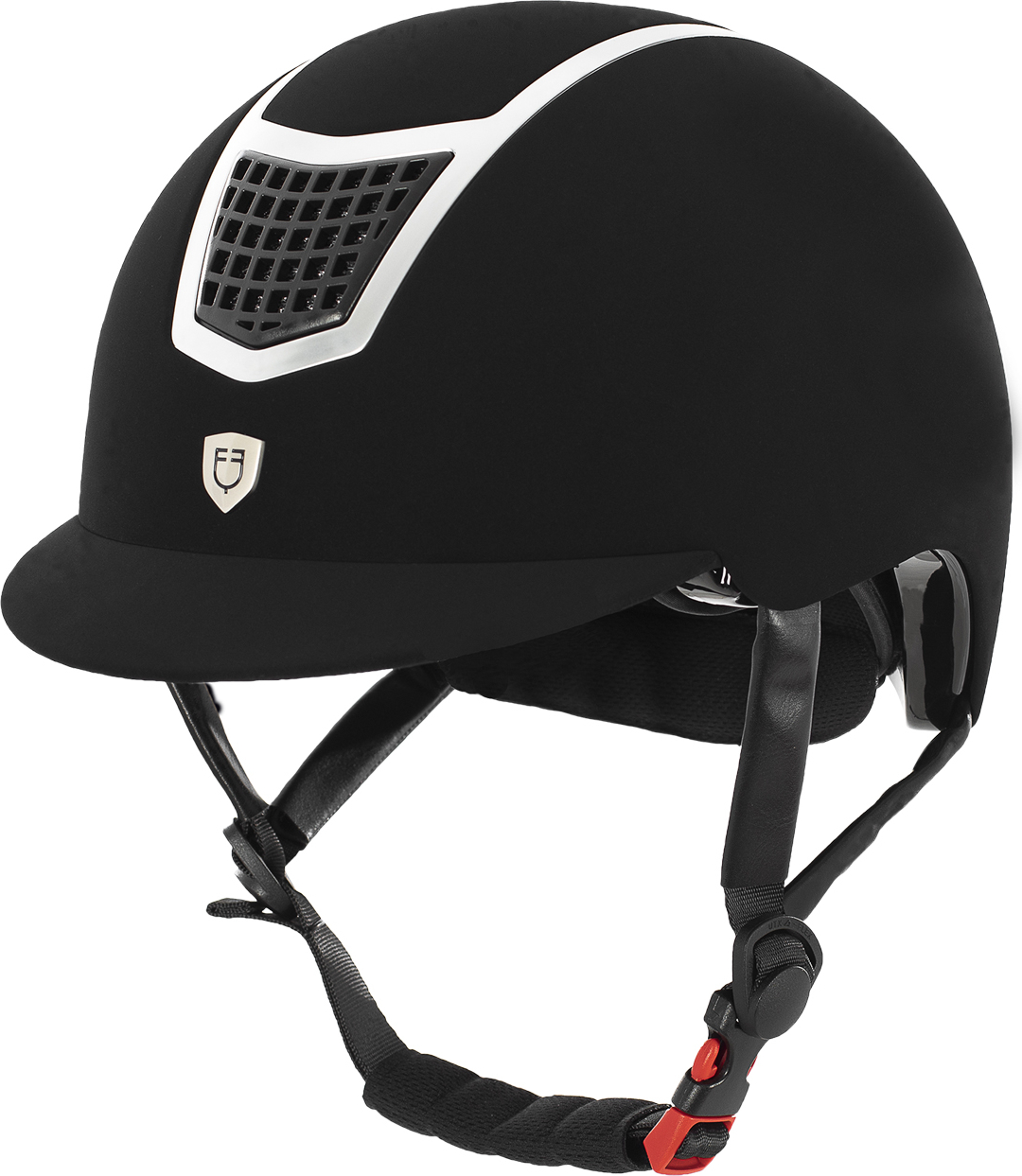 EQUESTRO Helma Eclipse Plain Velvet EQUESTRO, black/silver Obvod hlavy: 53-55 cm