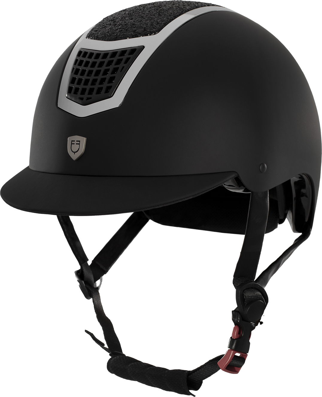 EQUESTRO Helma Eclipse Stone Mat EQUESTRO, black/silver Obvod hlavy: 53-55 cm