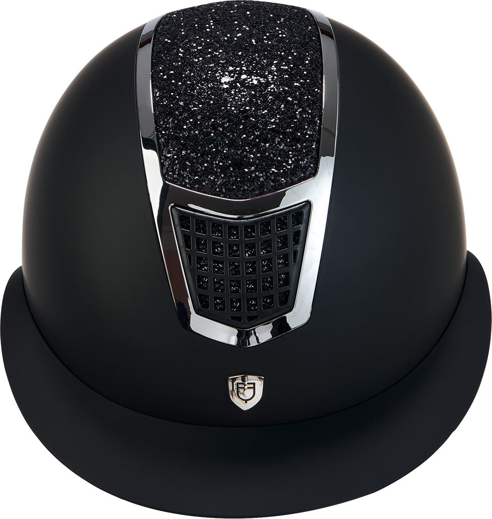 EQUESTRO Helma Eclipse Stone Mat Wide Visor EQUESTRO, black/silver Obvod hlavy: 56-58 cm