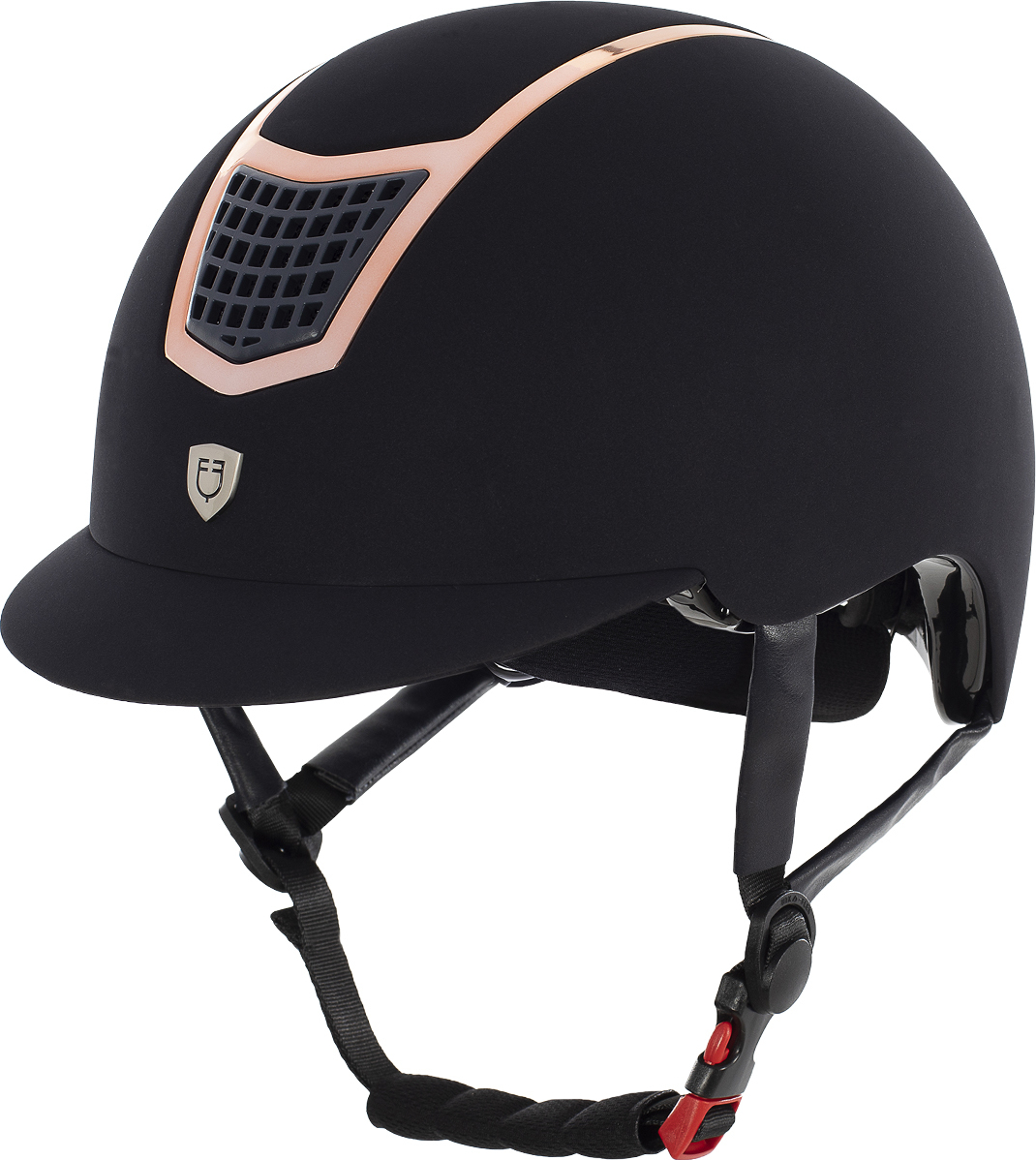 EQUESTRO Helma Eclipse Plain Velvet EQUESTRO, navy/rose gold Obvod hlavy: 53-55 cm
