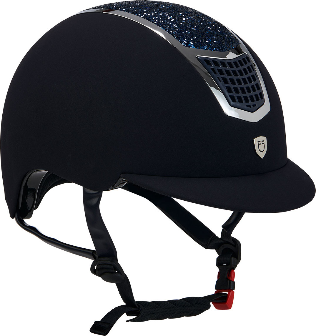 EQUESTRO Helma Eclipse Stone Velvet EQUESTRO, navy/silver Obvod hlavy: 59-61 cm