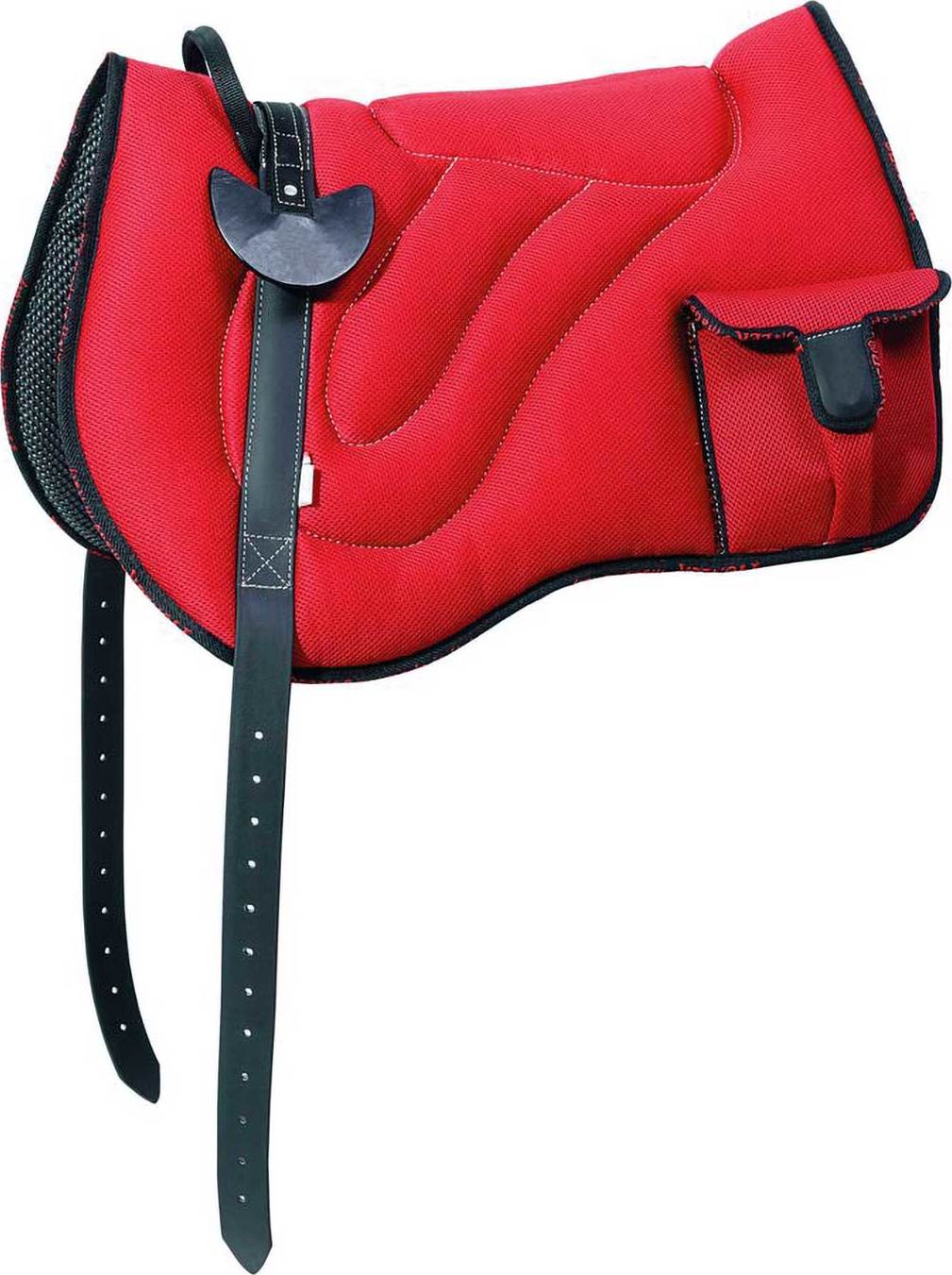 Pad jezdecký Bareback Umbria Equitazione s kapsou, COB/FULL, red