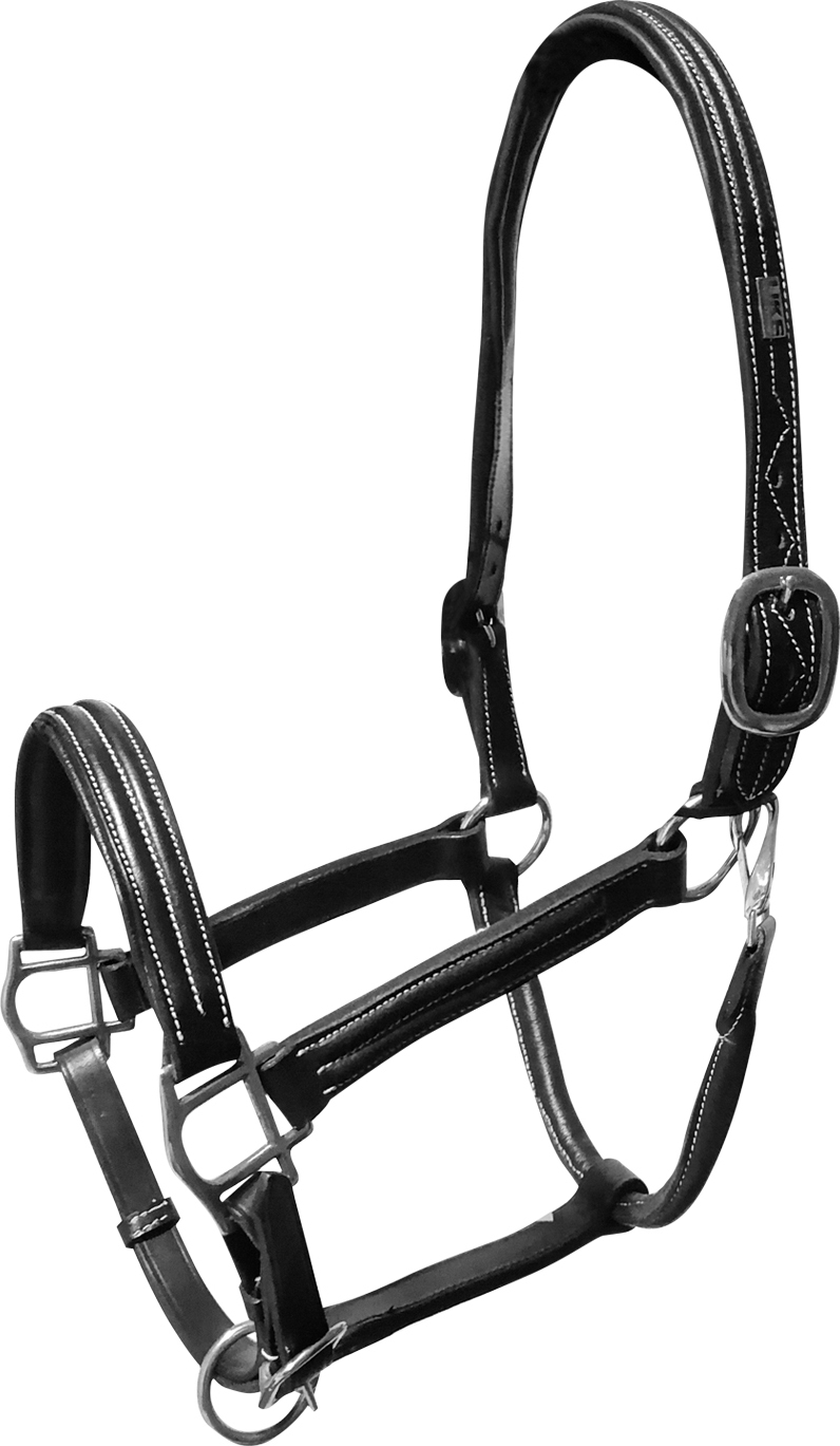 Supreme Ohlávka kožená Triple Leather Supreme, černá Velikost: COB