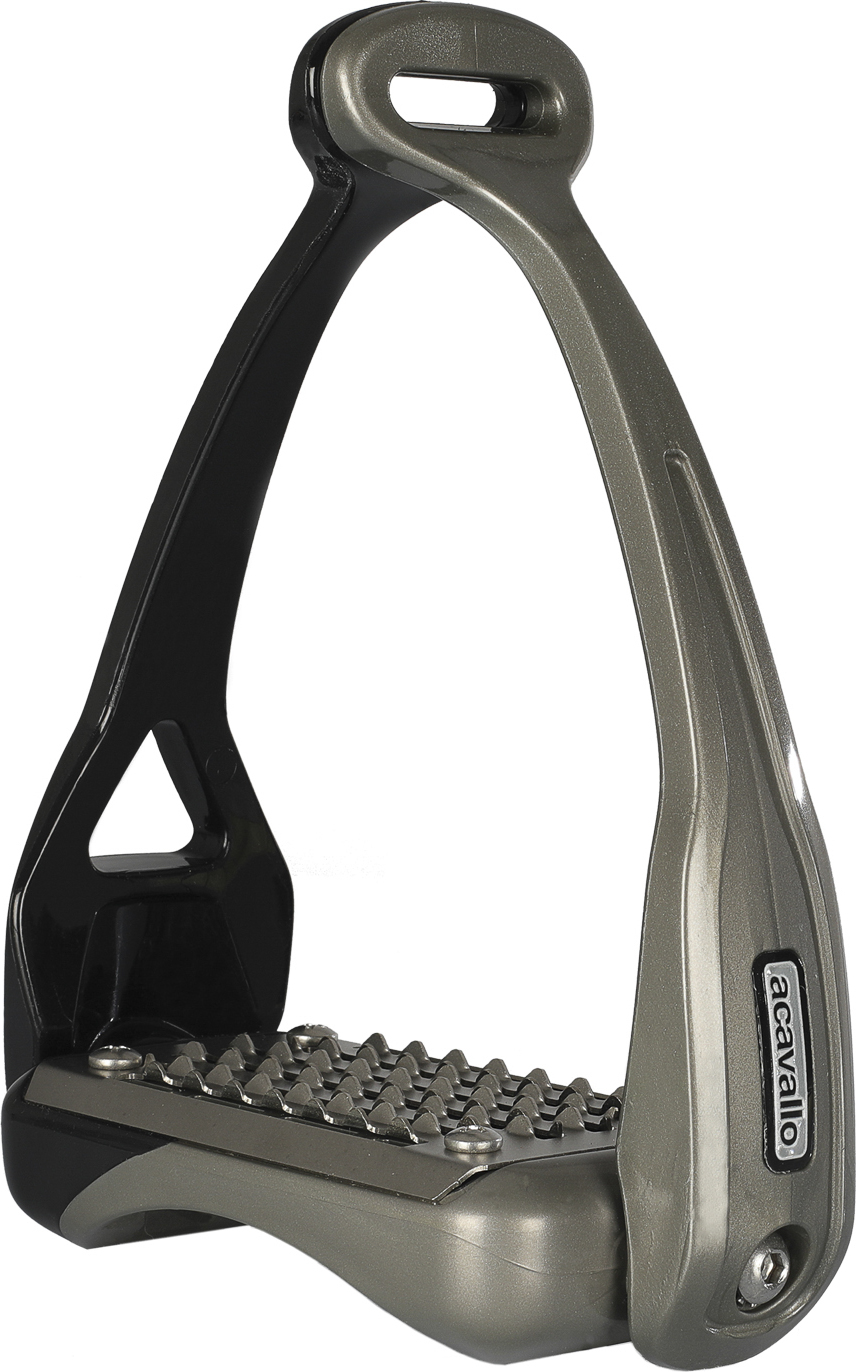 ACAVALLO Třmeny bezpečnostní Opera Acavallo, 12 cm, pár, černé