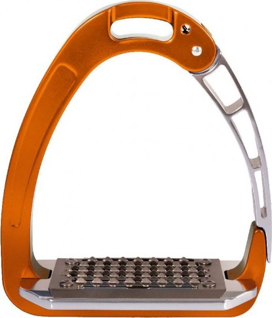 ACAVALLO Třmeny bezpečnostní Arena Aluplus Aluminium Acavallo, 12 cm, orange