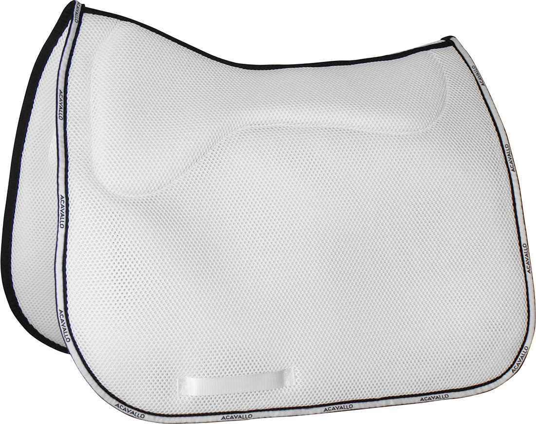 ACAVALLO Dečka podsedlová 3D Spacer Memory Foam ACAVALLO, drezurní, bílá