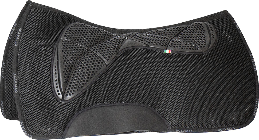 ACAVALLO Dečka podsedlová 3D Spacer Memory Foam AC Grip Gel ACAVALLO, westernová, černá