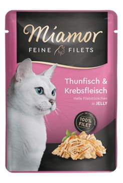 Kapsička pro kočky Miamor Cat Filet tuňák+krab v želé, 100 g