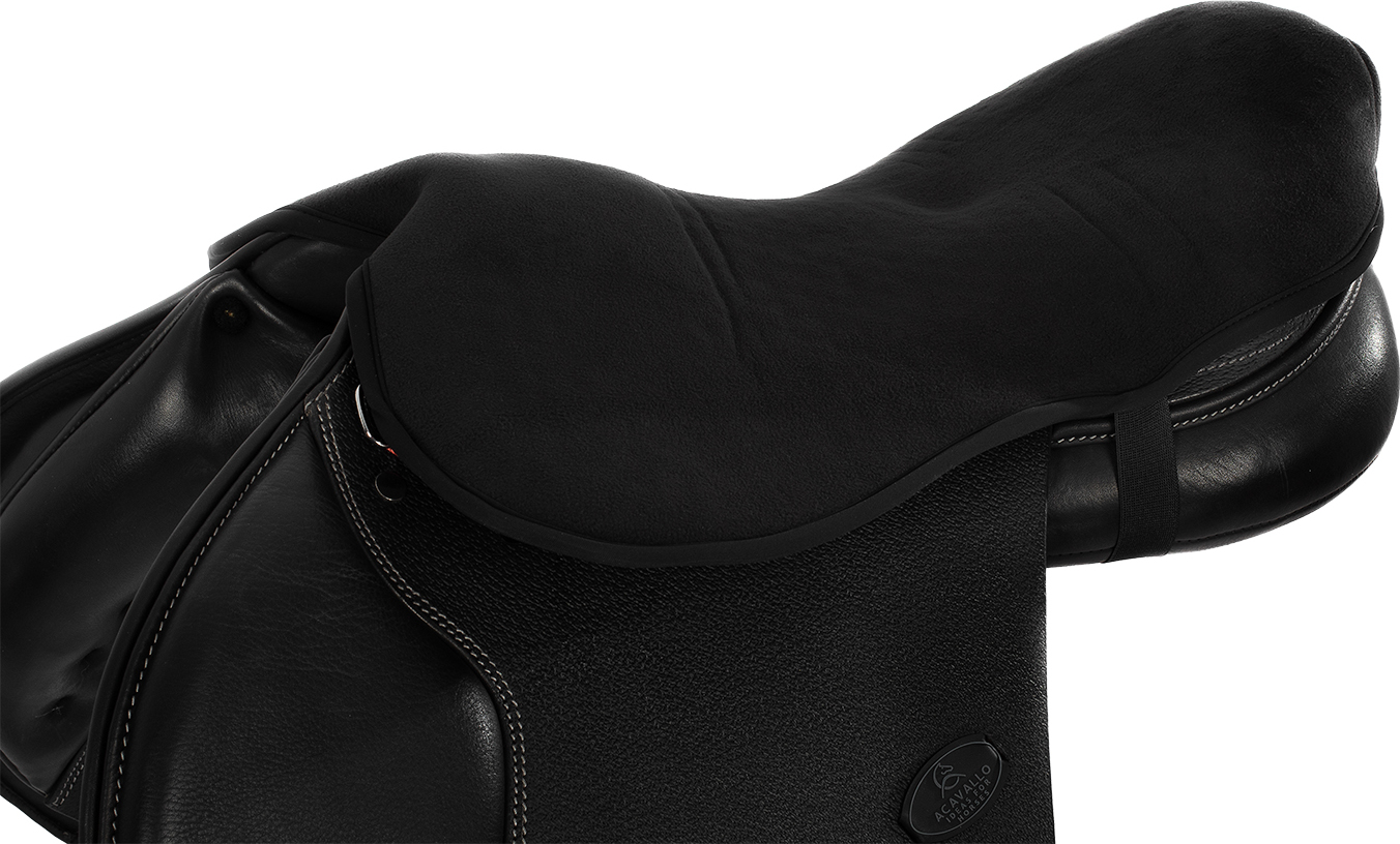 ACAVALLO Potah na posedlí Gel Jump Dri-Lex Ortho-Coccyx ACAVALLO, 20 mm, černý Velikost: M