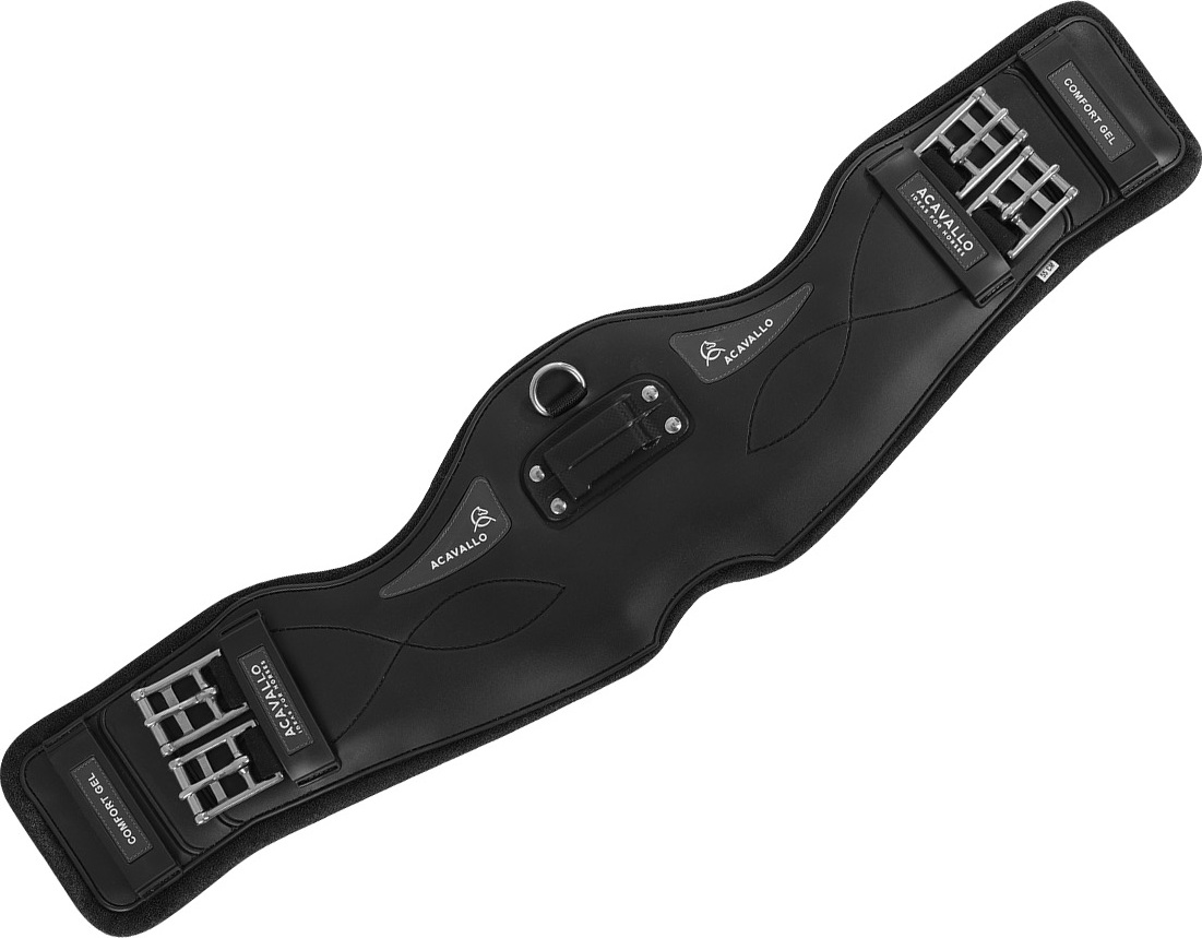 ACAVALLO Podbřišník drezurní Gel & PVC ACAVALLO, černý Délka: 55 cm
