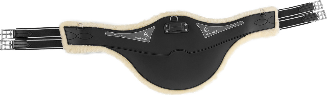 ACAVALLO Podbřišník okopávací Gel & PVC Studguard Acavallo, s beránkem, hnědý Délka: 120 cm