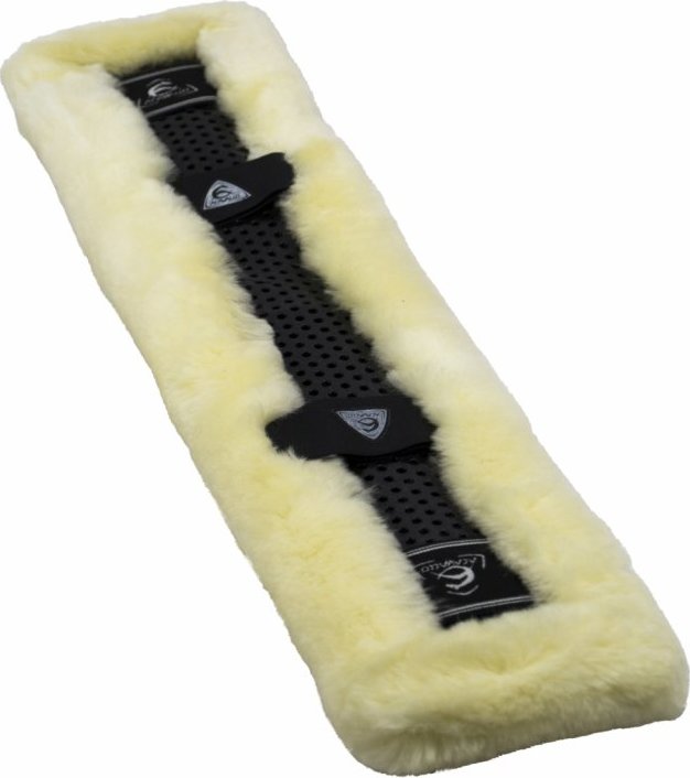 ACAVALLO Potah na podbříšník Sheepskin Classic Gel ACAVALLO, natural Velikost: 70-80 cm