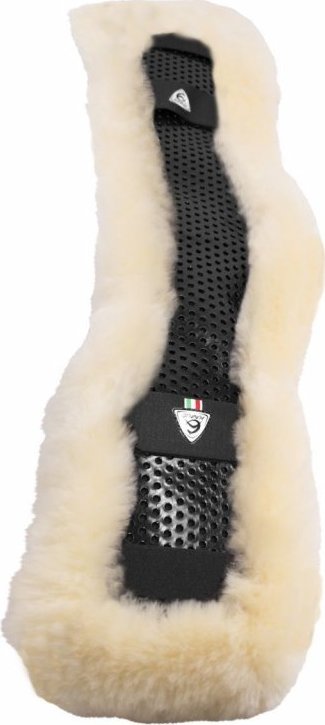 ACAVALLO Potah na podbřišník Shaped Classic Gel Sheepskin ACAVALLO, natural Velikost: 50-60 cm