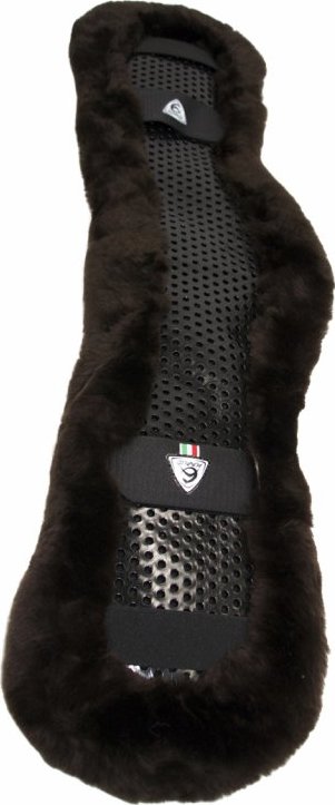 ACAVALLO Potah na podbřišník Shaped Classic Gel Sheepskin ACAVALLO, hnědý Velikost: 60-70 cm