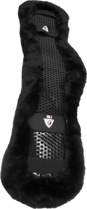 ACAVALLO Potah na podbřišník Shaped Classic Gel Sheepskin ACAVALLO, černý Velikost: 70-80 cm