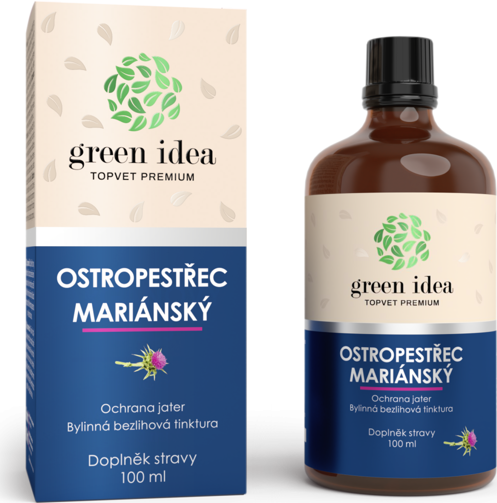 Green idea Tinktura bezlihová - Ostropestřec GREEN IDEA, 100 ml
