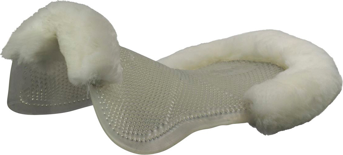 ACAVALLO Dečka gelová Active Pony Cut Out Sheepskin Just Gel Acavallo, transparent Velikost: s bílým beránkem