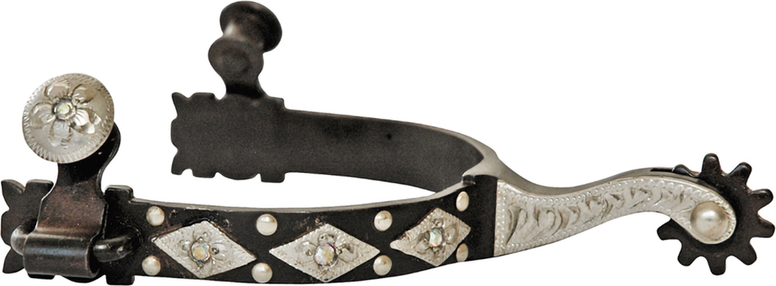 Pool's Šporny westernové Lakota Strass Inlay POOL'S, dark iron