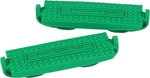 COMPOSITI Podložky do třmenů Premium Compositi, plastové, pár, green