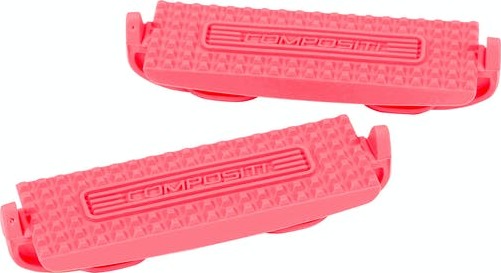COMPOSITI Podložky do třmenů Premium Compositi, plastové, pár, pink