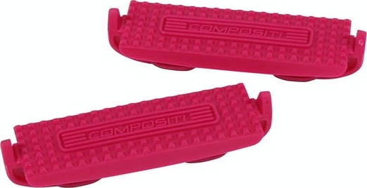 COMPOSITI Podložky plastové do třmenů Premium Compositi, pár, raspberry