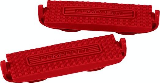 COMPOSITI Podložky do třmenů Premium Compositi, plastové, pár, red