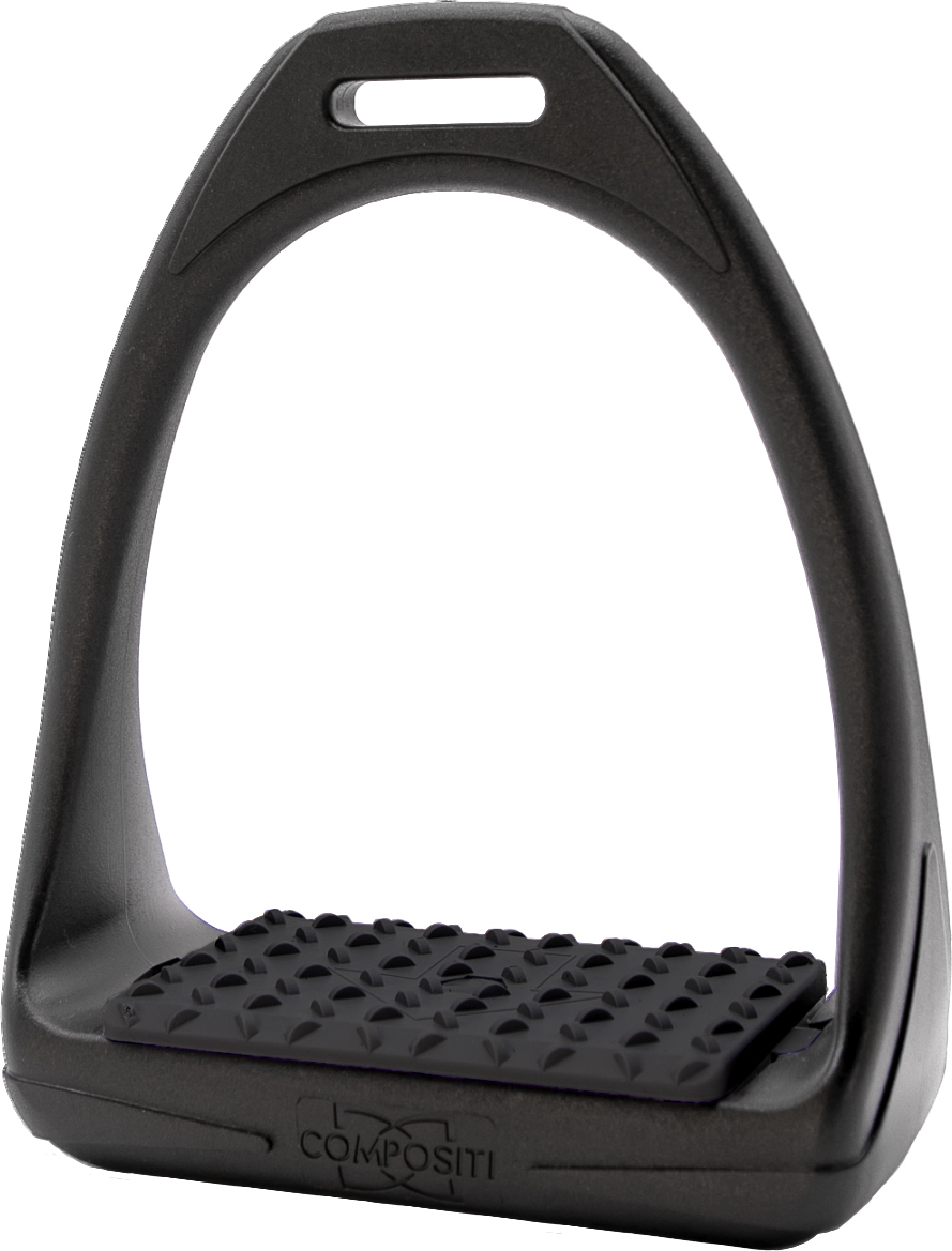 COMPOSITI Třmeny plastové Reflex Compositi, 12 cm, pár, černé