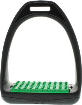 COMPOSITI Třmeny plastové Reflex Compositi, 12 cm, pár, green