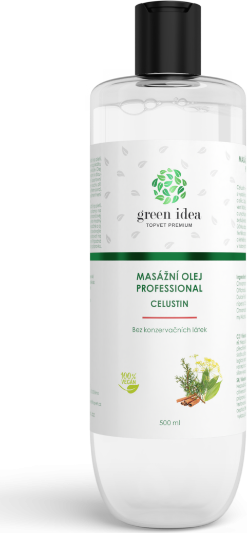 Green idea Olej Celustin GREEN IDEA, masážní, 500 ml