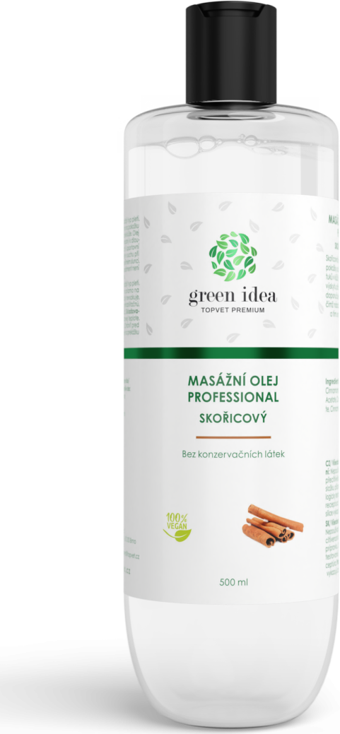 Green idea Olej skořicový GREEN IDEA, masážní, 500 ml