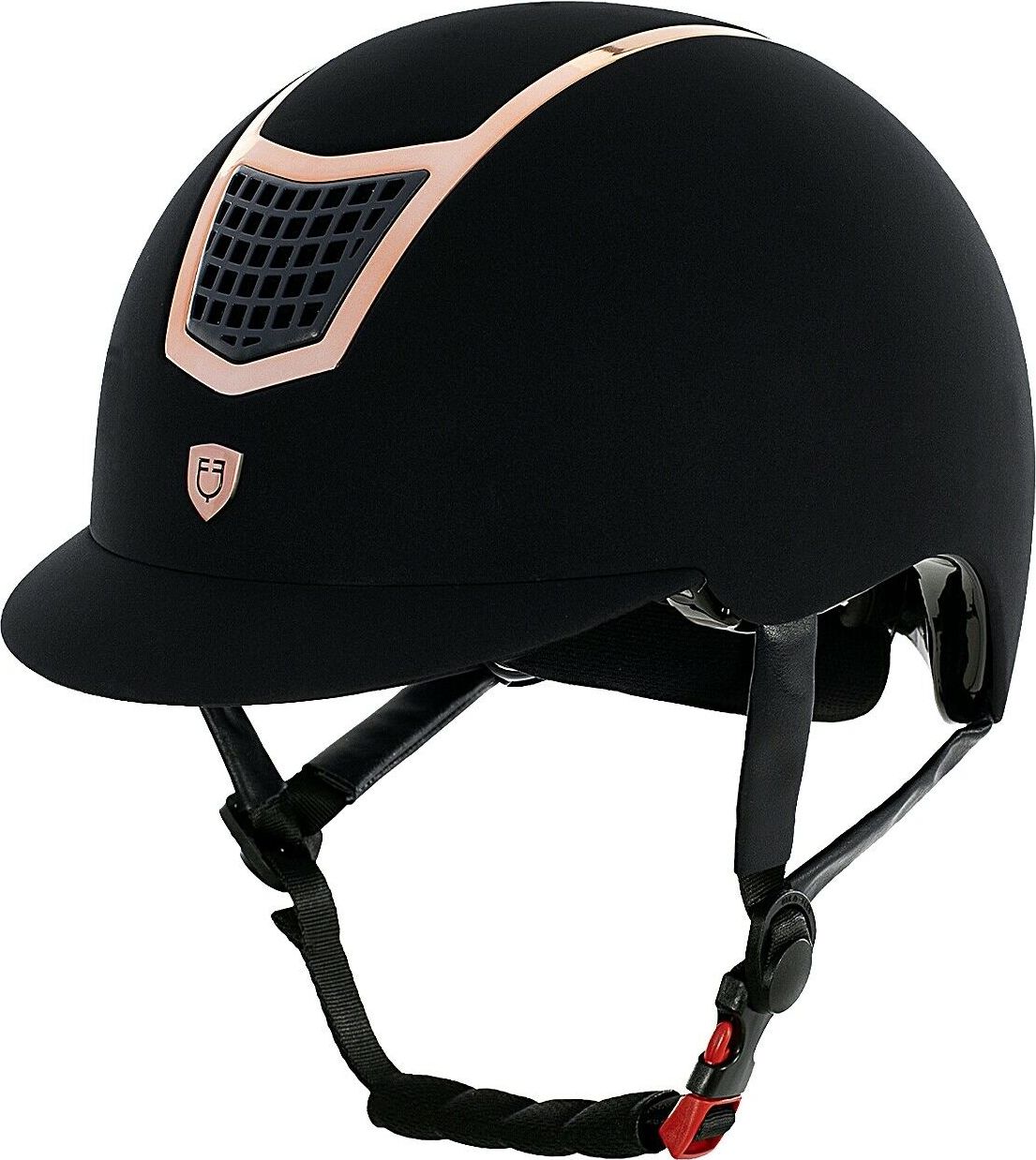 EQUESTRO Helma Eclipse Plain Velvet EQUESTRO, black/rose gold Obvod hlavy: 53-55 cm