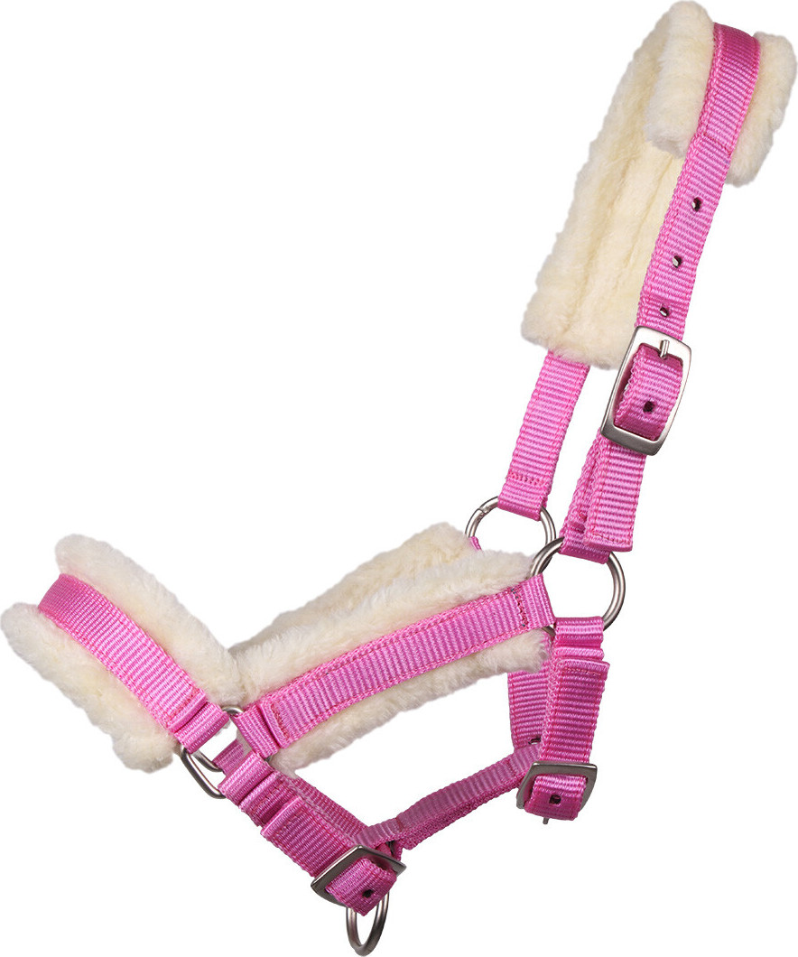 Q-essentials Ohlávka hříběcí Q-essentials, s beránkem, pink Velikost: FALABELLA