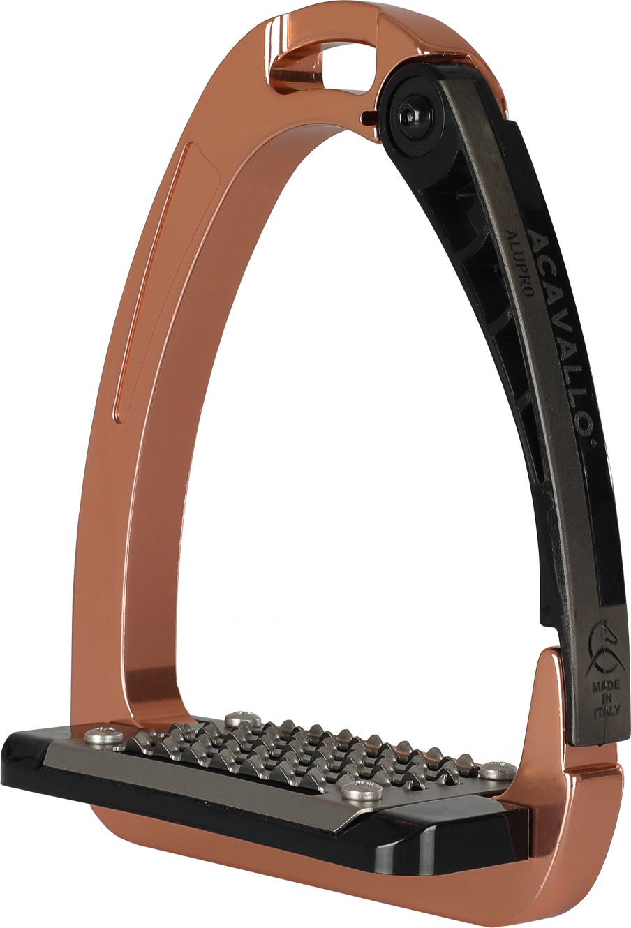 ACAVALLO Třmeny bezpečnostní Arena Alupro Acavallo, 12 cm, rose gold