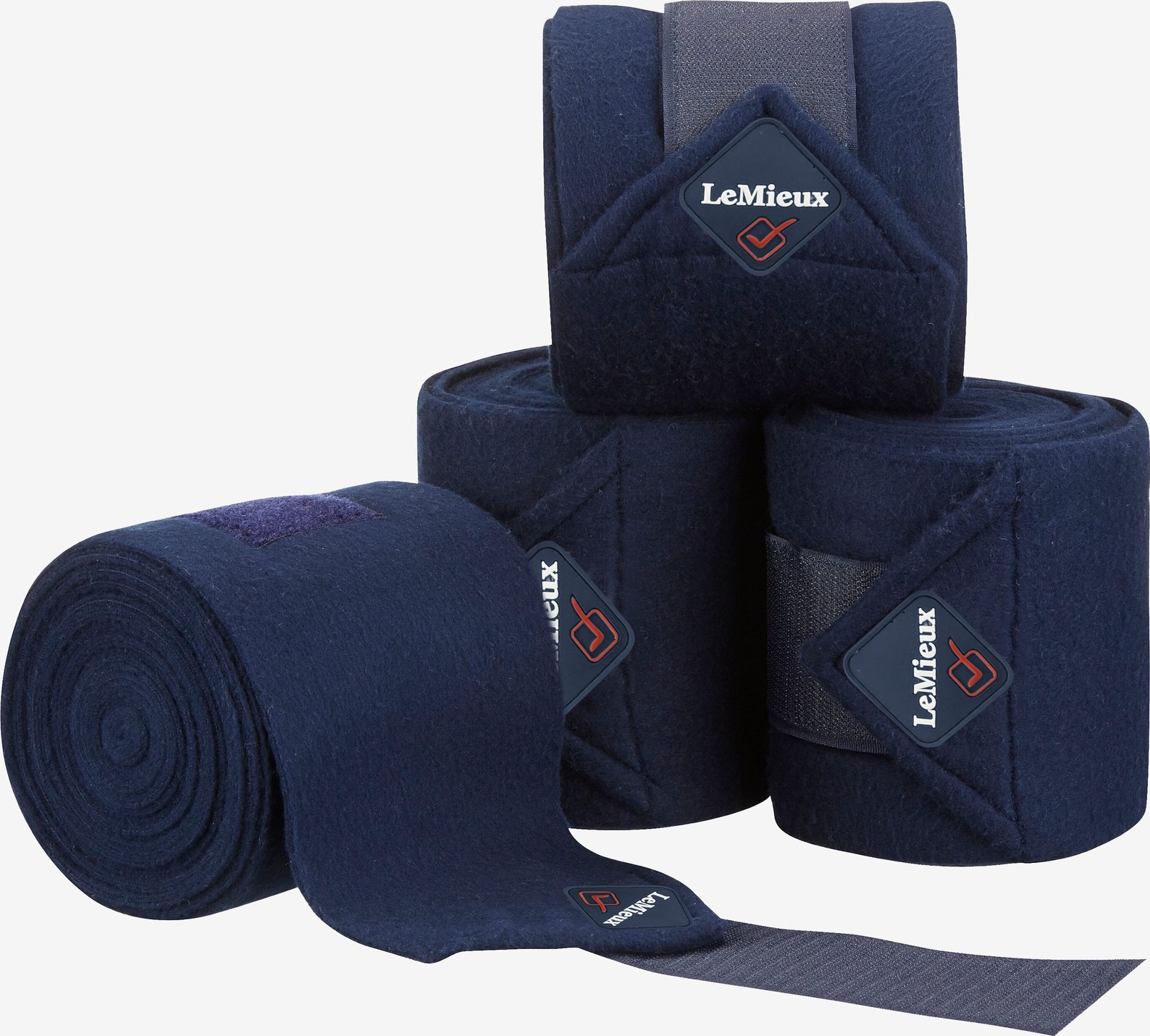 LeMieux Bandáže fleecové Polo LeMieux, 4 ks, 3,8 m, navy
