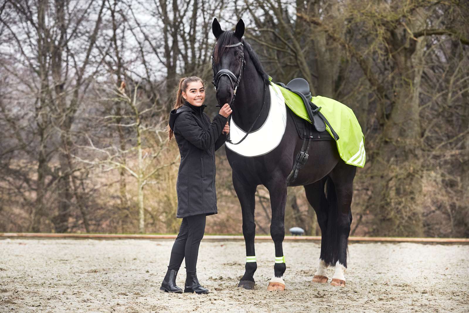 Horseguard Deka bederní Jamie HorseGuard, s reflexním popruhem, yellow Délka zad: 125 cm