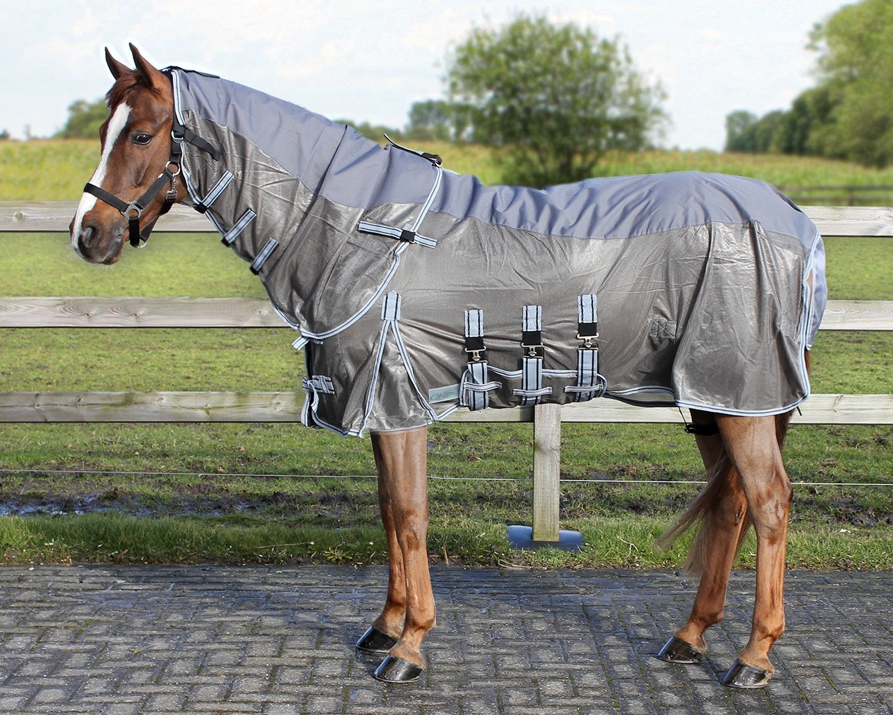 QHP Deka proti hmyzu Combo QHP, nepromokavá, s krkem, grey Délka zad: 145 cm