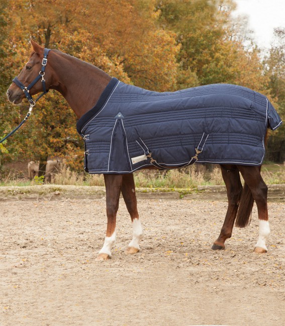 WALDHAUSEN Deka stájová Comfort Waldhausen, 100 g, dark blue Délka zad: 125 cm