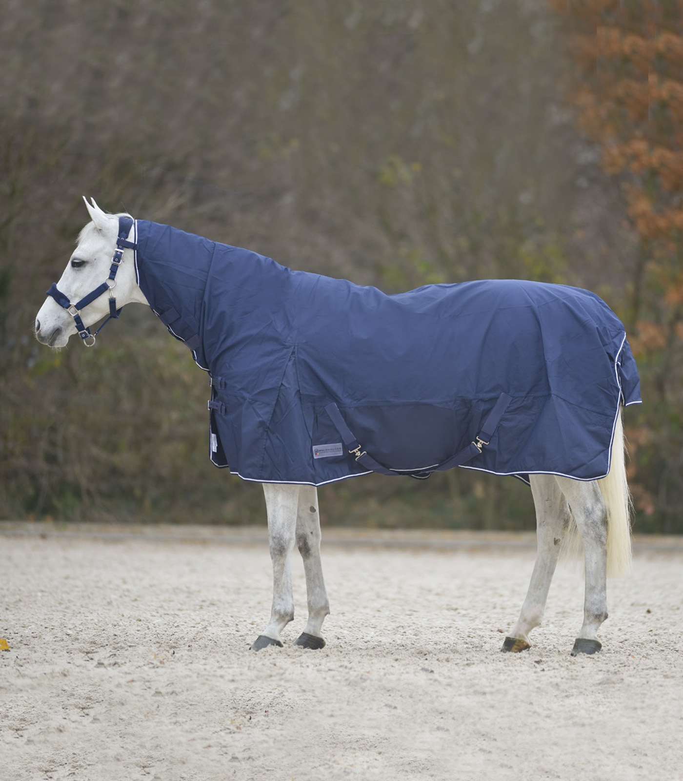 WALDHAUSEN Deka nepromokavá Comfort Waldhausen, s krkem, 0 g, marine Délka zad: 125 cm