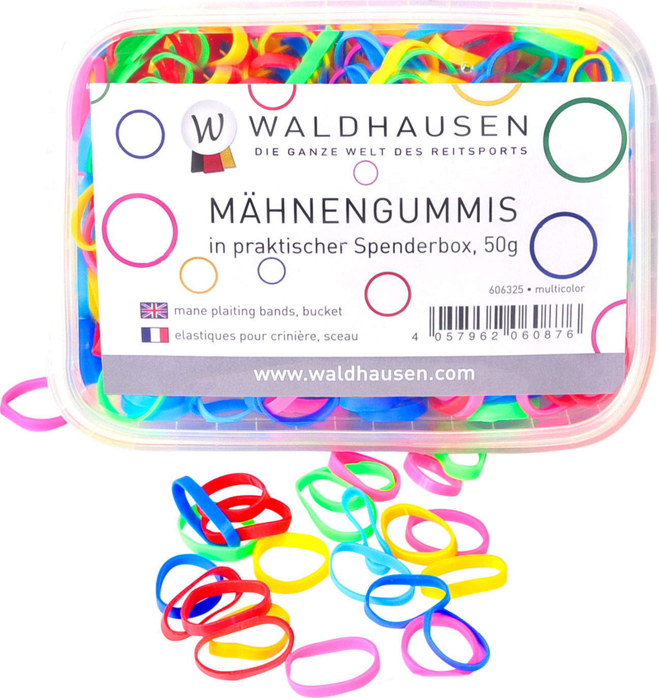 WALDHAUSEN Gumičky do hřívy Waldhausen, 50 g, multicolour