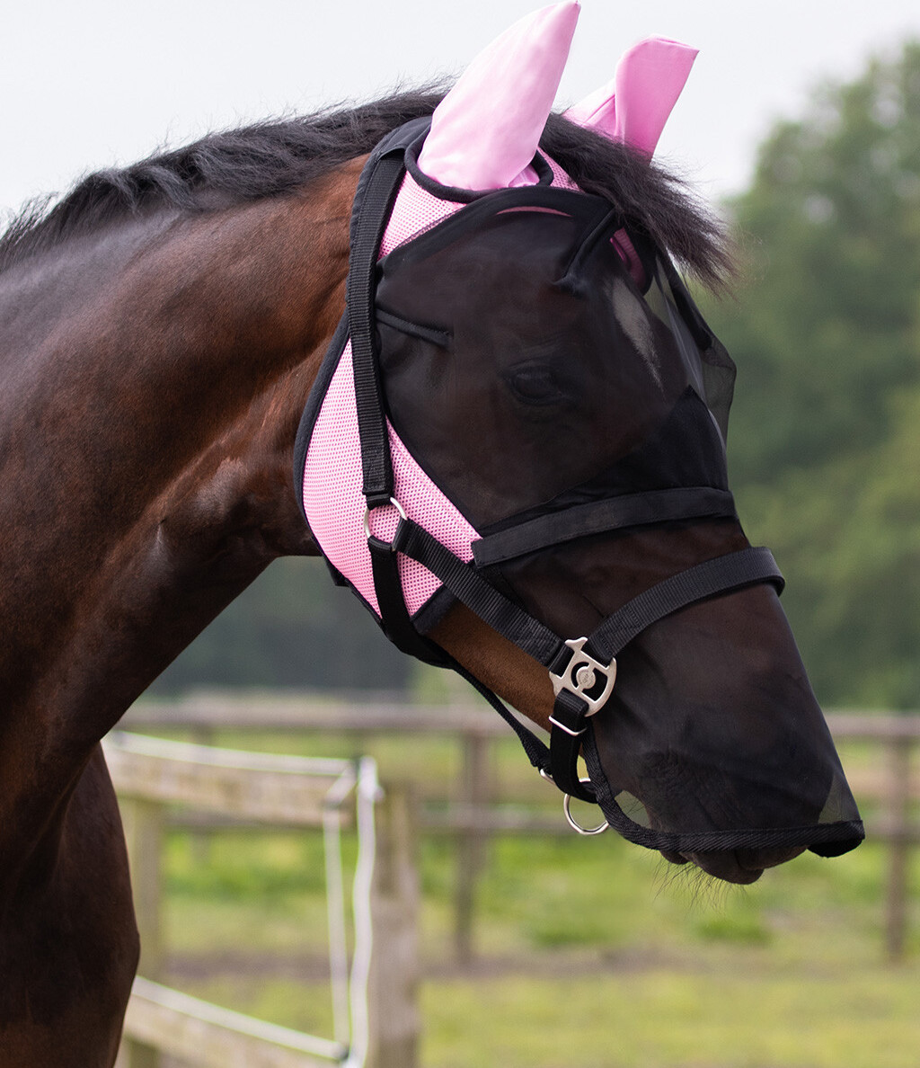 QHP Maska proti hmyzu QHP, s ochranou uší a nozder, pink Velikost: HŘÍBĚ