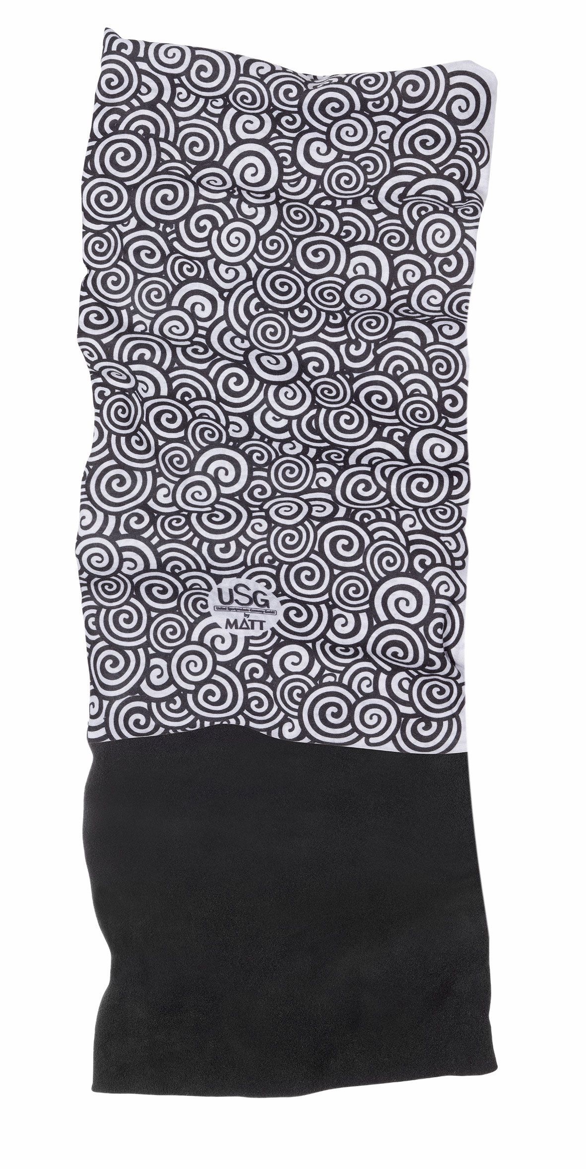 MATT Šátek multifunkční  MATT, s fleecem, white/black