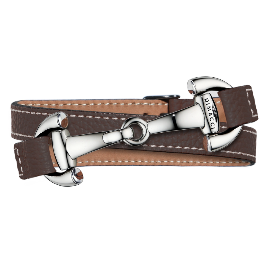 DIMACCI Náramek ALBA DIMACCI, mocha/silver
