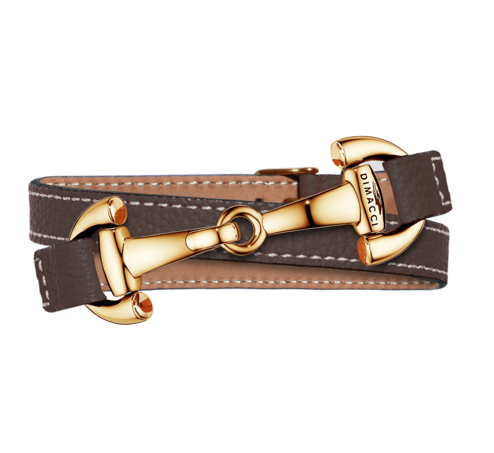 DIMACCI Náramek ALBA DIMACCI, mocha/gold