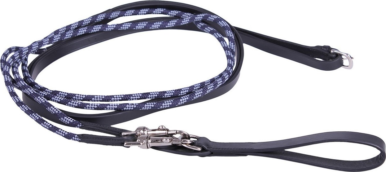 QHP Průvlečky kožené s nylonem Luxury QHP, černé Varianta: FULL