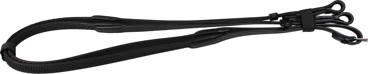 QHP Otěže Rubber Soft QHP, 125/140 cm, černé Varianta: FULL