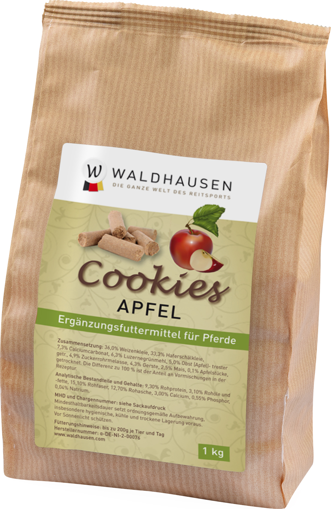 WALDHAUSEN Pamlsky pro koně Cookies Waldhausen, 1 kg, jablečné